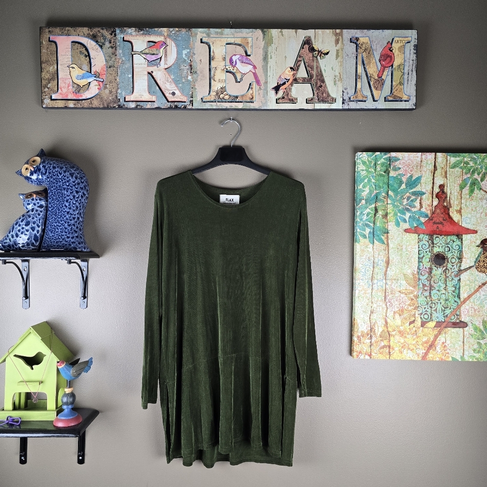 Flax Green Dress Size Small